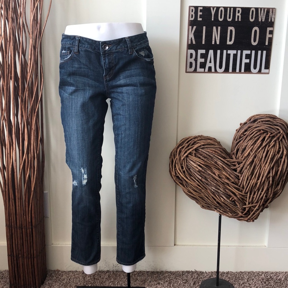 Apt.9 distressed wash skinny jeans